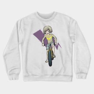 Girl on bike Crewneck Sweatshirt